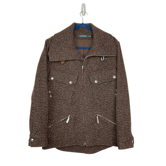 Lauren Ralph Lauren Hollina Herringbone Wool Tweed Coat NEW - Picture 1 of 10